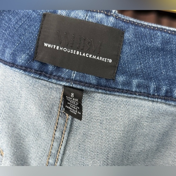 WHBM “Mariner” Wide Leg Jeans – Size 8 | Nautical Chic | Tummy Control Power - Picture 11 of 16